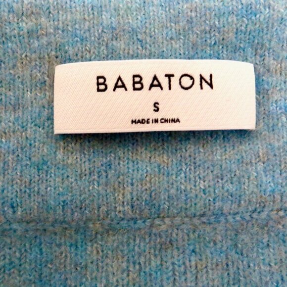NEW! Babaton Aritzia Pull On Mini Skirt Wool Blend Light Blue SZ S - Picture 5 of 6